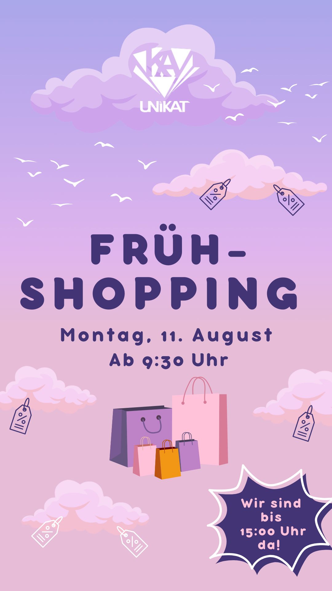 Frühshopping-Alarm: Morgens shoppen, abräumen & sparen!