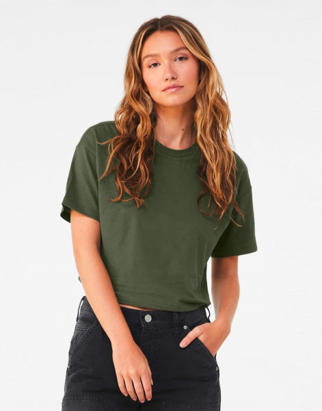 Jersey Crop Shirt aus Baumwolle