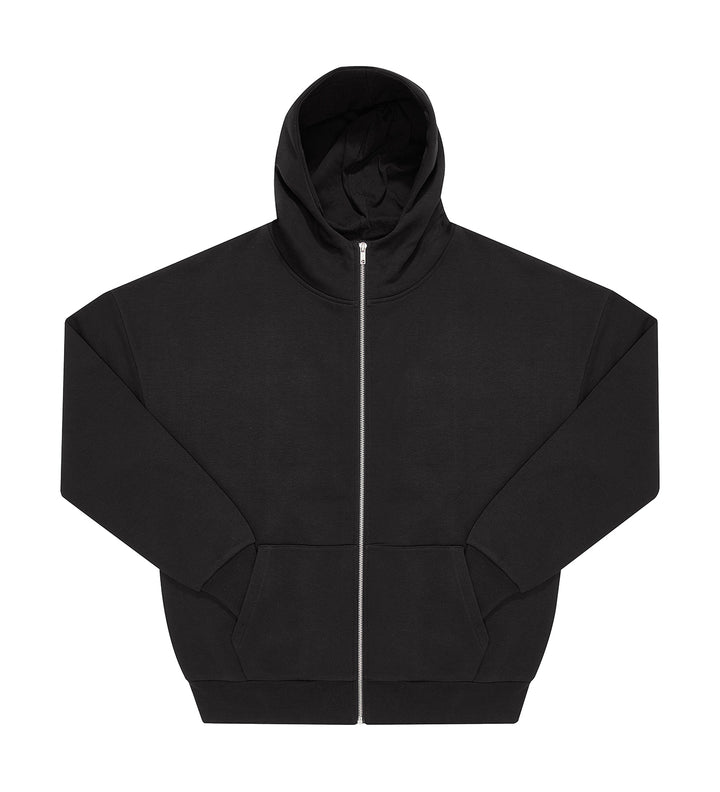 Unisex Oversized Zip Hoodie INFLUENCE - black