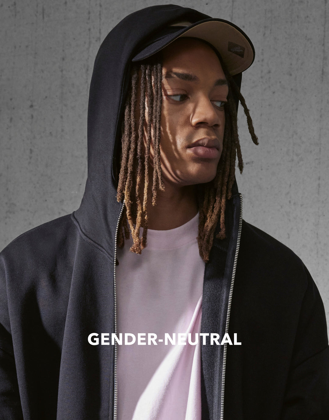 Unisex Oversized Zip Hoodie INFLUENCE - black