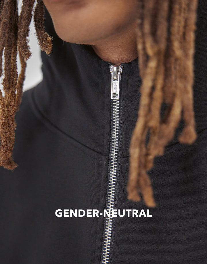 Unisex Oversized Zip Hoodie INFLUENCE - black