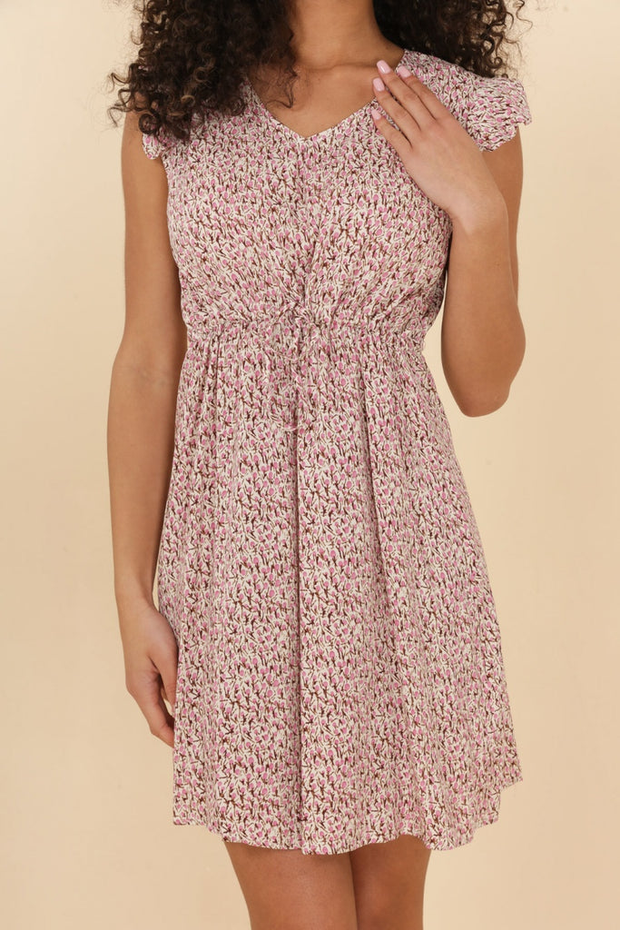 Midikleid für Damen, Blümchenmuster