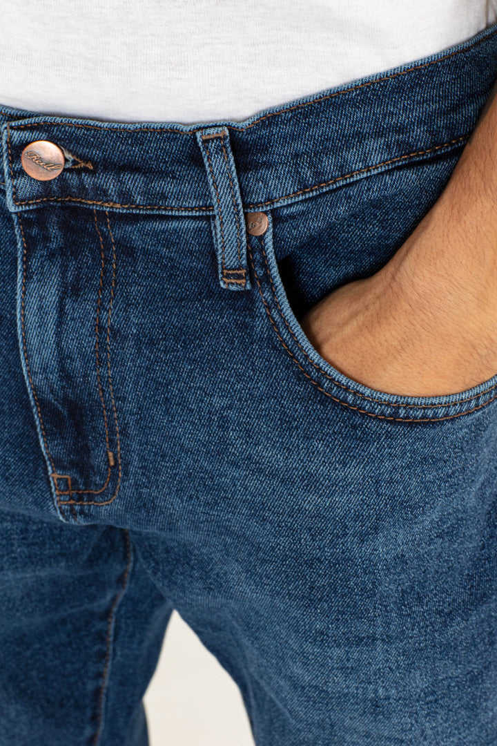 BARFLY Straight Leg Jeans - dark blue stone