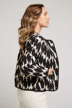 MIKADO - Kurze bedruckte Jacke mit Rundhalsausschnitt