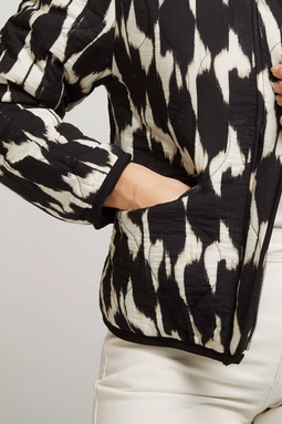 MIKADO - Kurze bedruckte Jacke mit Rundhalsausschnitt