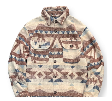 AZTEK 4 Hemdjacke mit langen Ärmeln - marine/braun/navy