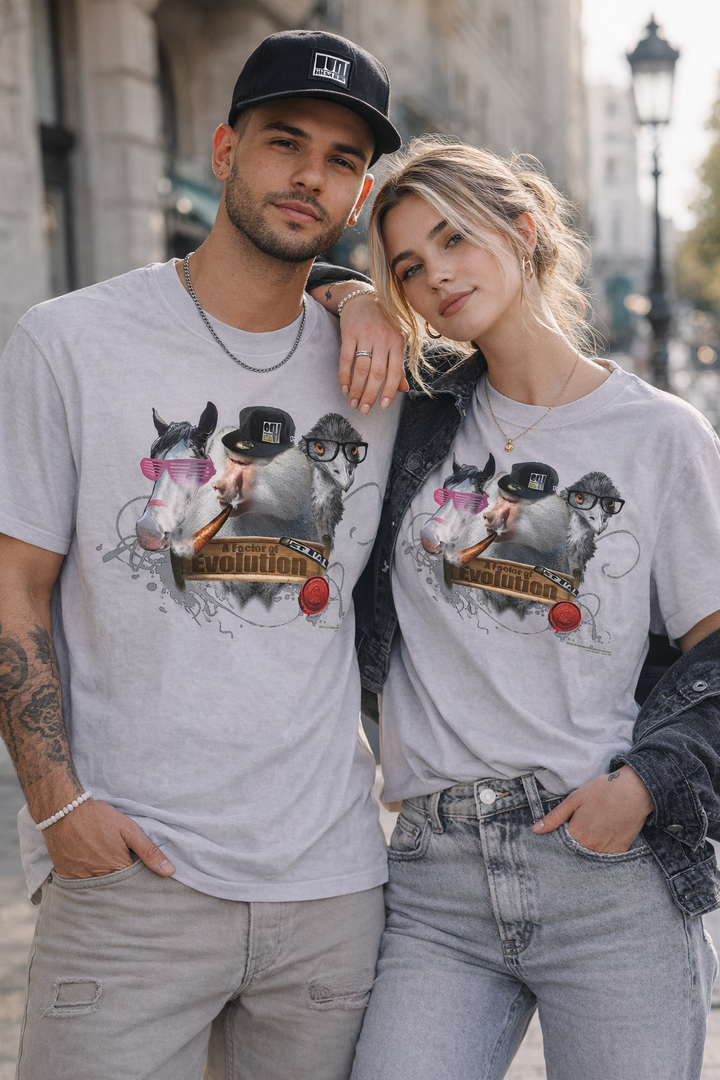 EVOLUTION Graphic Vintage Unisex T-Shirt | Limited Edition | soft lilac