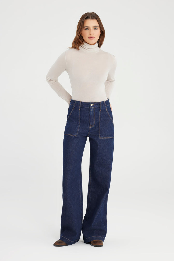 LULU High Waist Jeans - raw denim