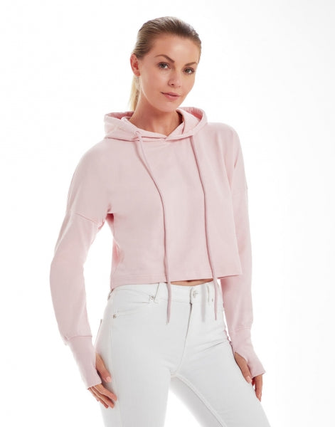 Sweat à capuche court pour femme