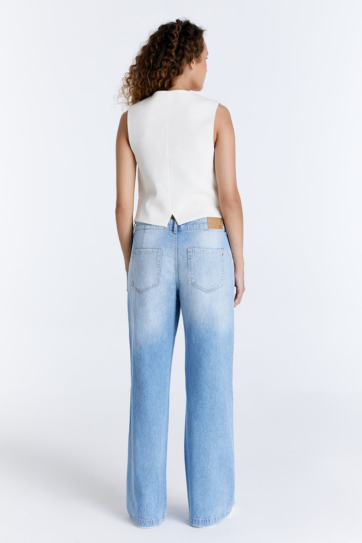 MAXINE High Waist 5 Pocket Jeans Light blue