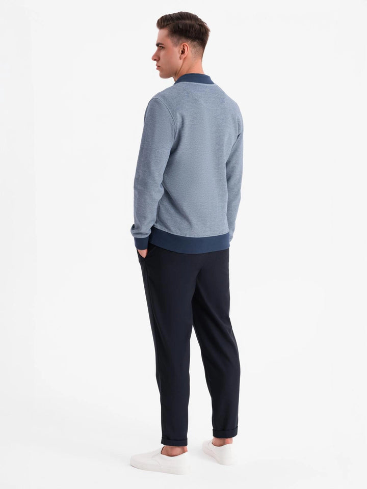 Piqué-Bomberjacke im Sweatshirt-Stil