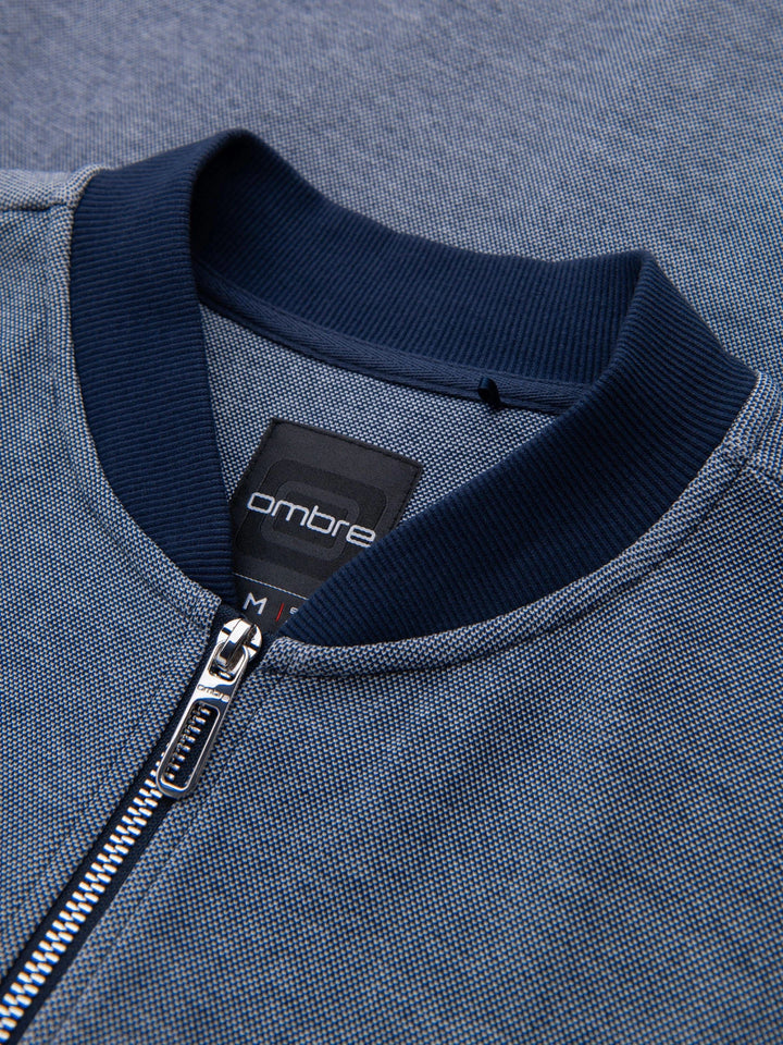 Piqué-Bomberjacke im Sweatshirt-Stil