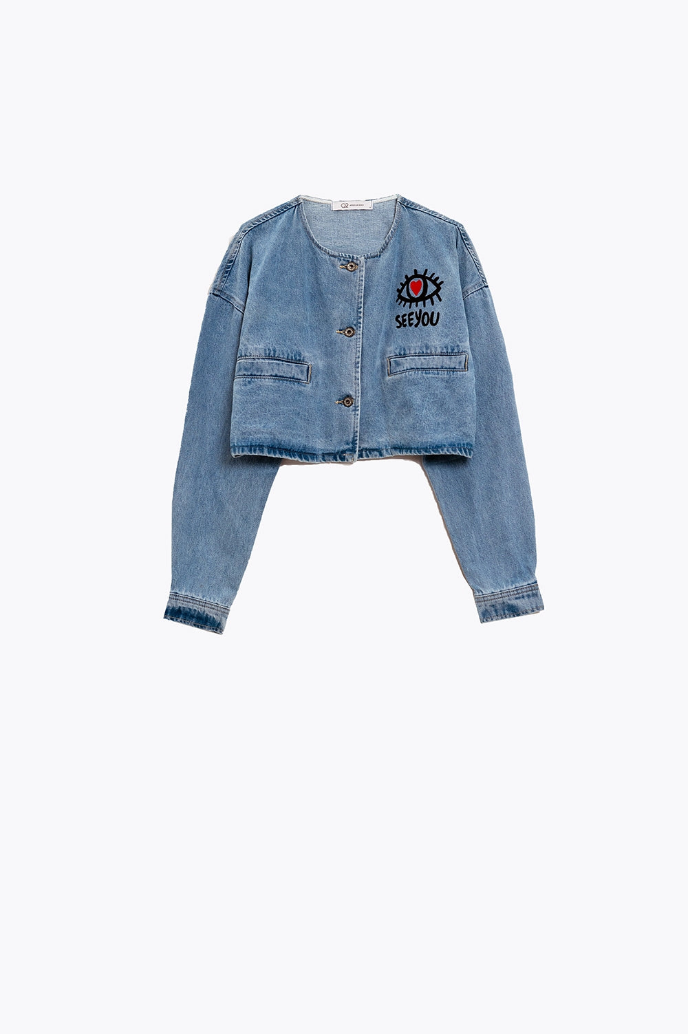 Cropped-Jeansjacke SEE YOU