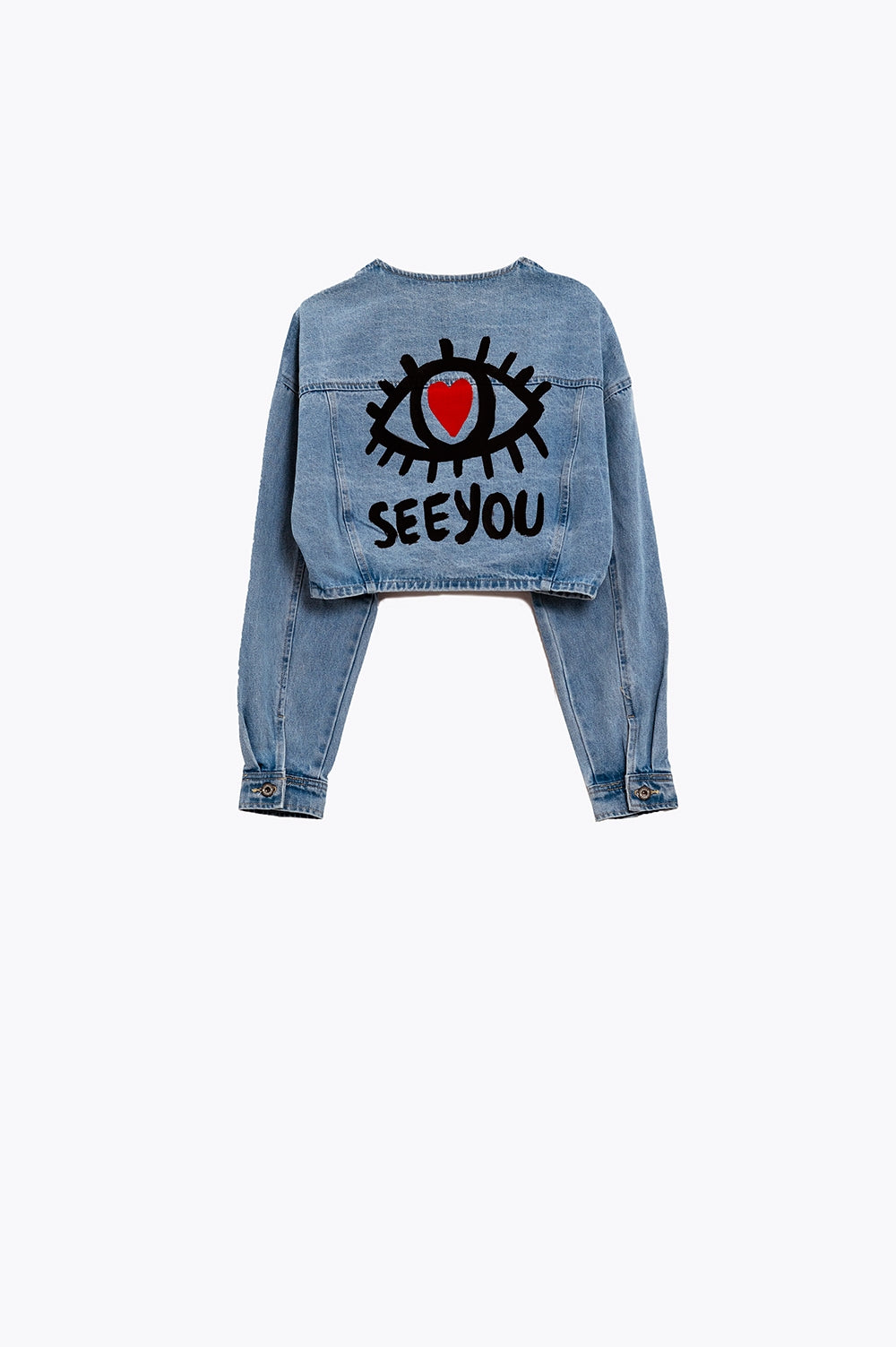 Cropped-Jeansjacke SEE YOU