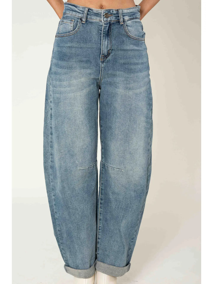 Barrel Balloon Jeans - vintageblau