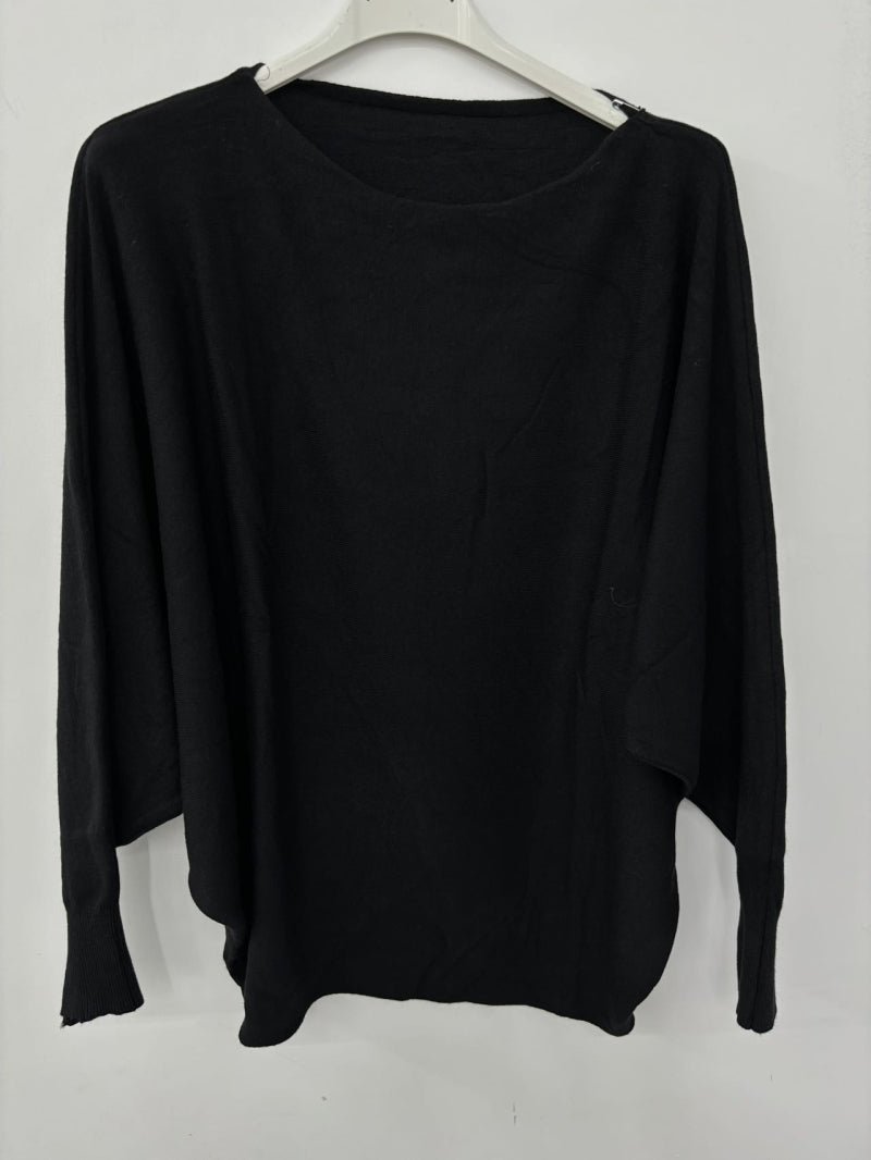 Oversized Pullover mit Fledermausärmeln