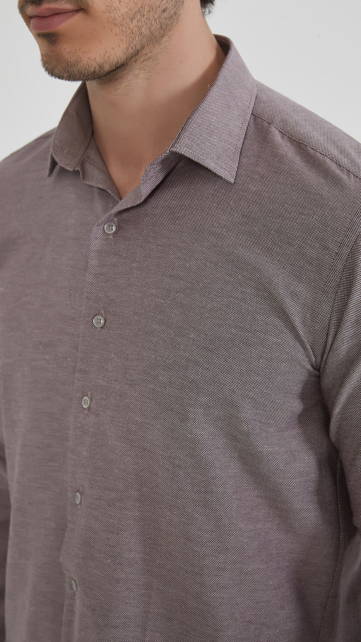 Relaxed Fit Hemd - dunkelbraun/khaki