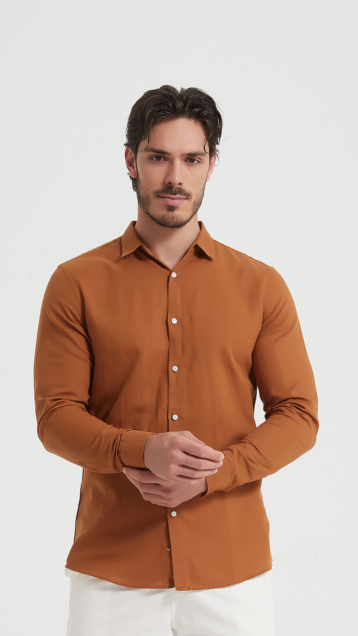 Relaxed Fit Premium Leinenhemd