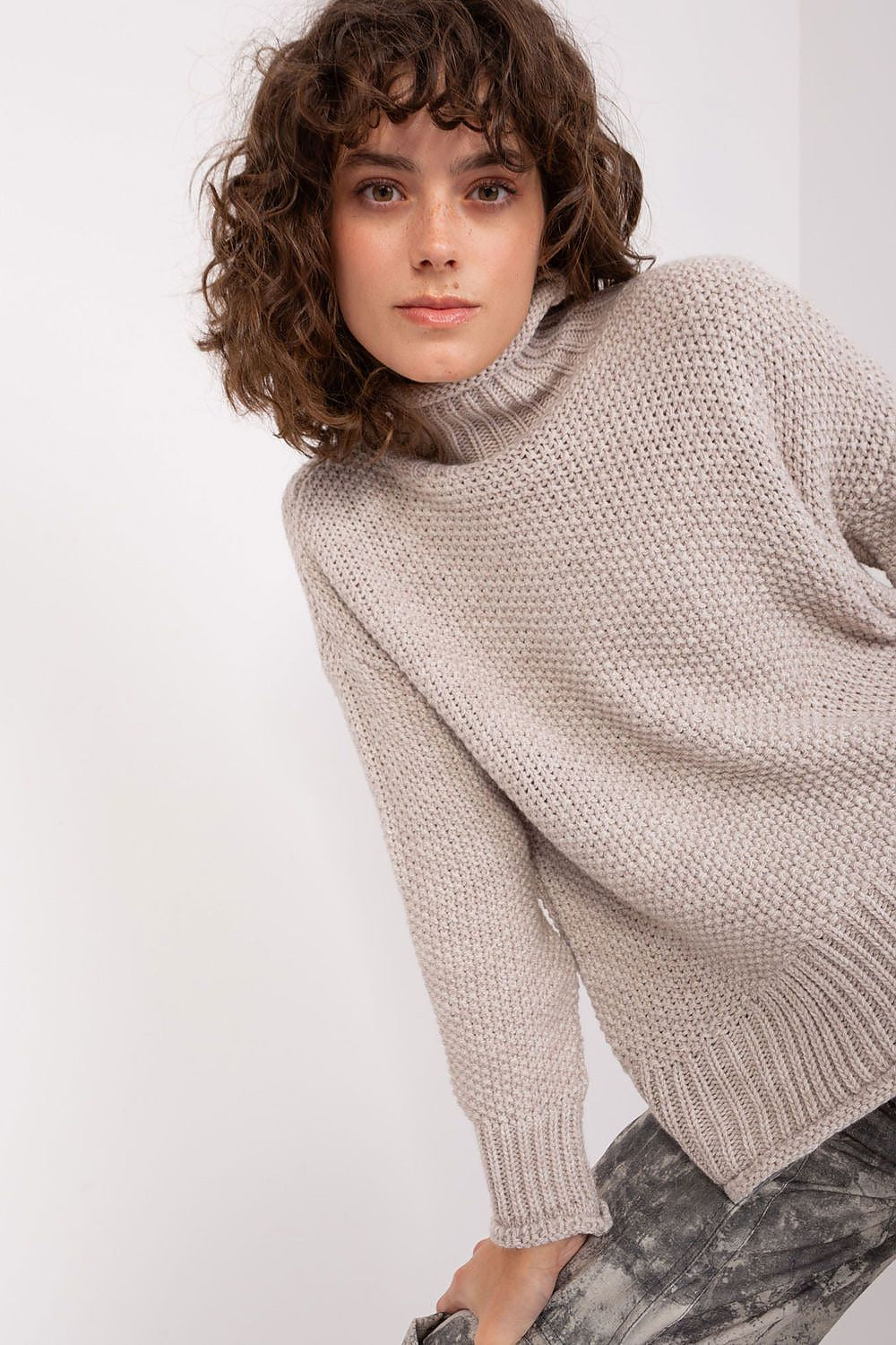 Oversized Rollkragen Pullover