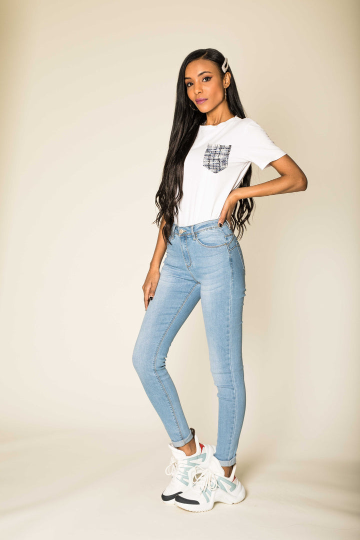 High Waist Skinny Jeans Push Up