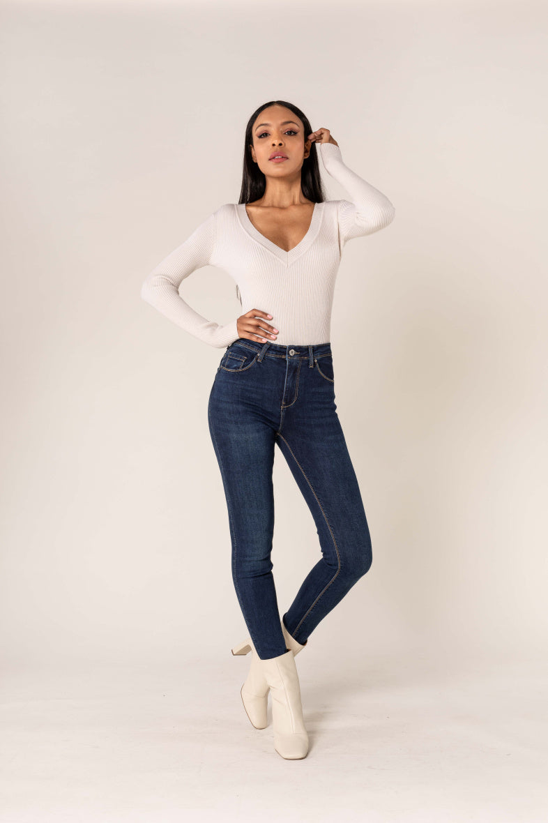 High Waist Skinny Jeans Push Up