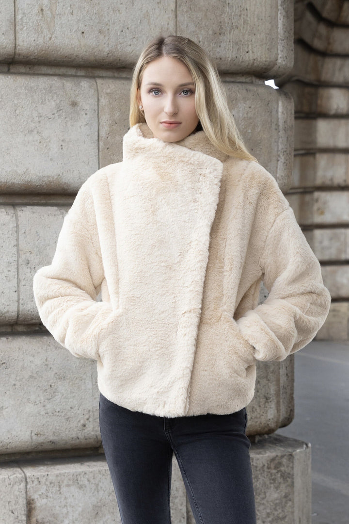 Cropped-Mantel - beige