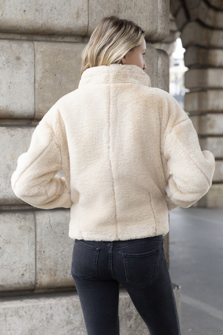 Cropped-Mantel - beige