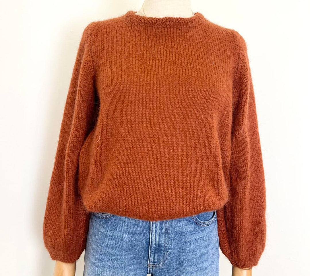 Rundhals-Pullover aus Mohair