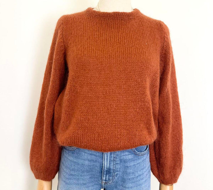 Rundhals-Pullover aus Mohair