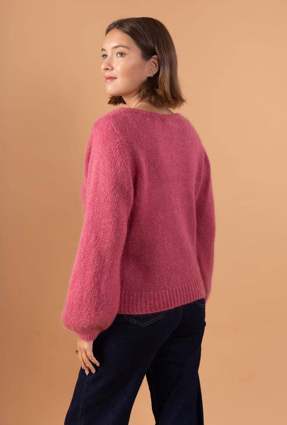 Rundhals-Pullover aus Mohair