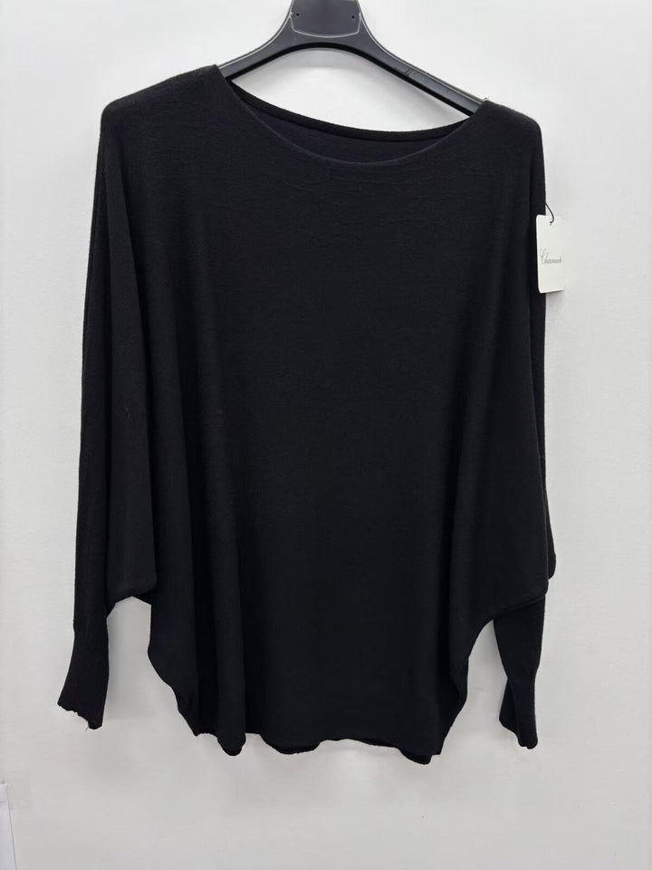 Oversized Pullover mit Fledermausärmeln
