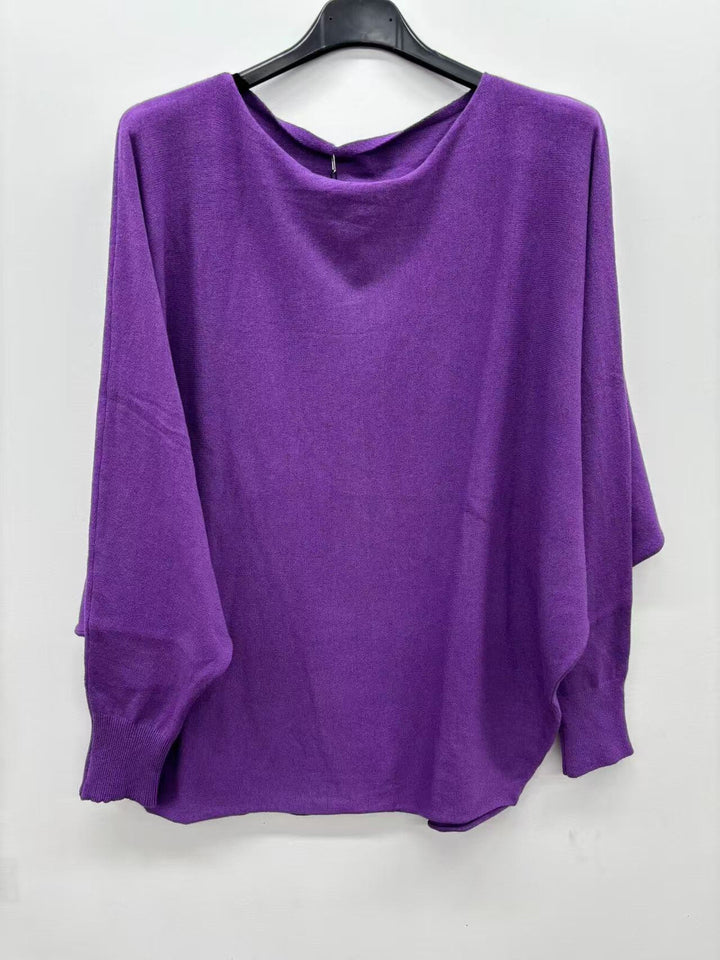 Oversized Pullover mit Fledermausärmeln