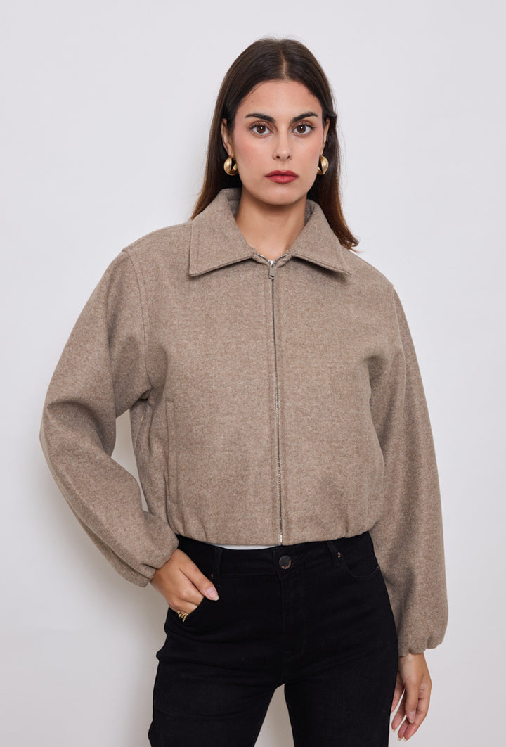 Bomberjacke - braun/olive