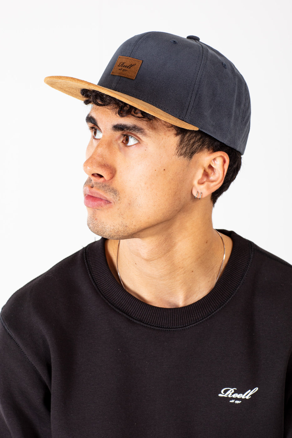 Casquette Real Curved Suede, Anthracite 