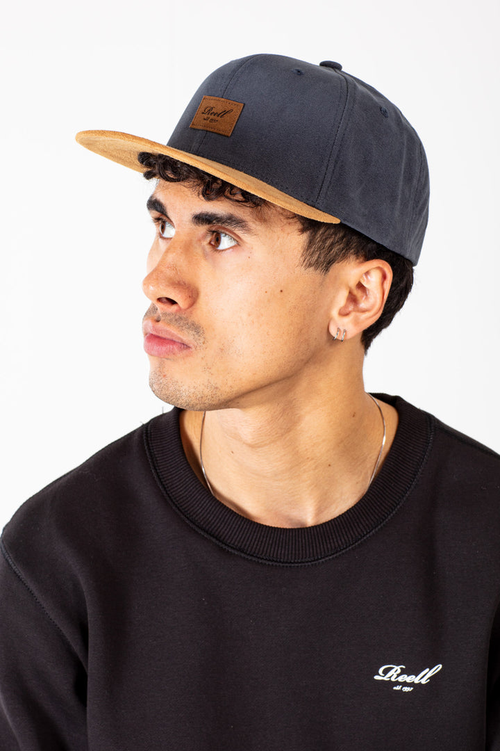 Casquette Real Curved Suede, Anthracite 
