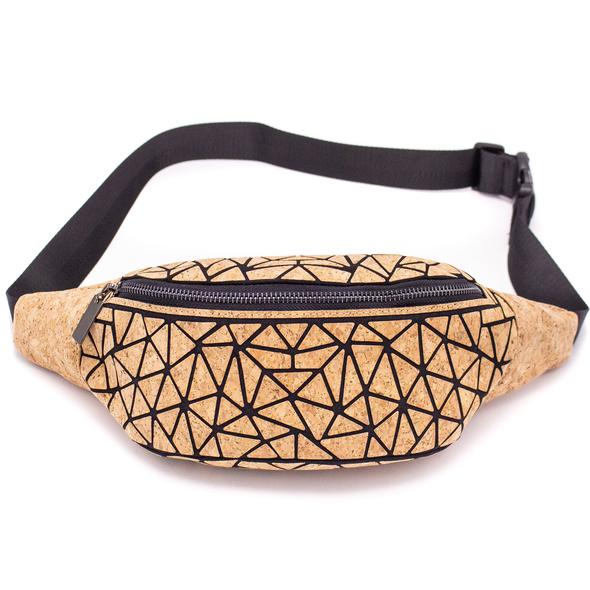 geometrische vegane Bauchtasche aus Kork Unikat Karlsruhe