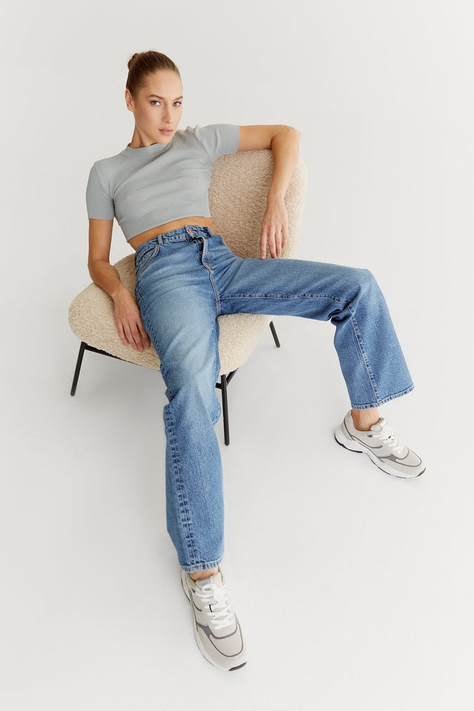 Wide Leg Jeans für Damen C.O.J Sara in blau ❤ UNiKAT Store Karlsruhe
