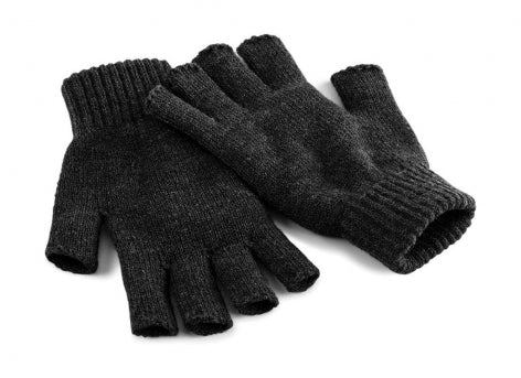 Strickhandschuhe für Damen und Herren, Model: Fingerless Gloves_charcoal