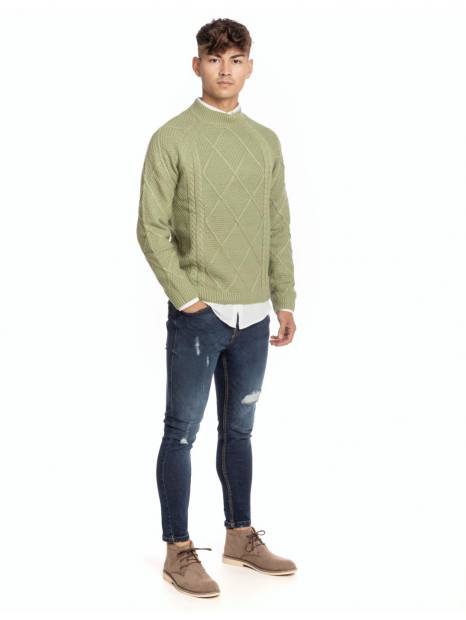 Strickpullover mit Knotenoptik